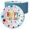 50 Count Birthday Print Paper Plates 7 Inch Disposable Party Celebrations